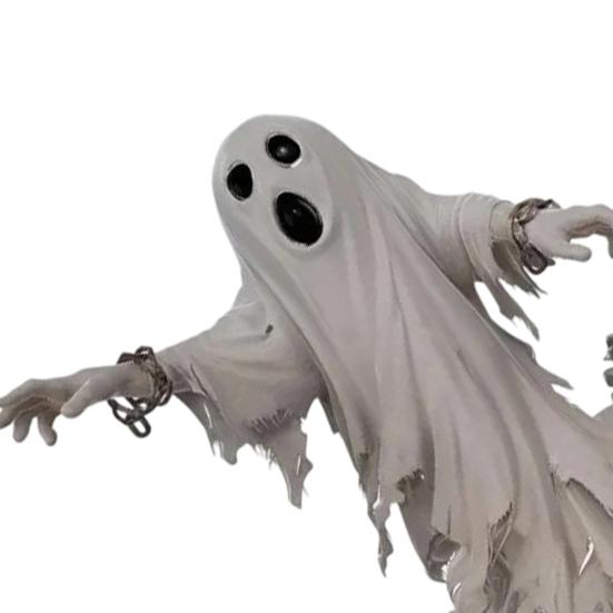 Yousheng Halloween Ghost Figurine, Spooky Scream Face Ghost Resin Statue for Indoor Shelf, Tabletop Centerpiece, Home Office