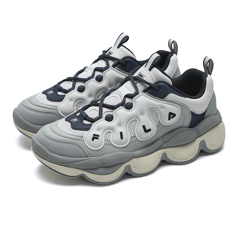 FILA Pease Synthetic Leather Pea Shoes Classic Versatile Low-Top Casual Shoes Men sneaker Gray F12M441117FAL