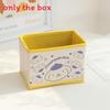 Hello Kitty Kuromi Cinnamoroll My Melody Pattern Foldable Desktop Storage Box For Makeup And Office Supplies
