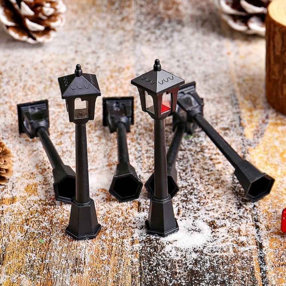 5PCS Plastic Model Model Railway Train Lamp Miniature Dollhouse Decor Park Landscape