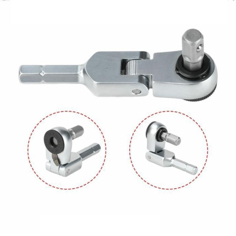 Ratcheting Torques Wrench Adjustable 1/4Inch Reversible Function For 6.35mm Hex Screws Durability Alloy Construction