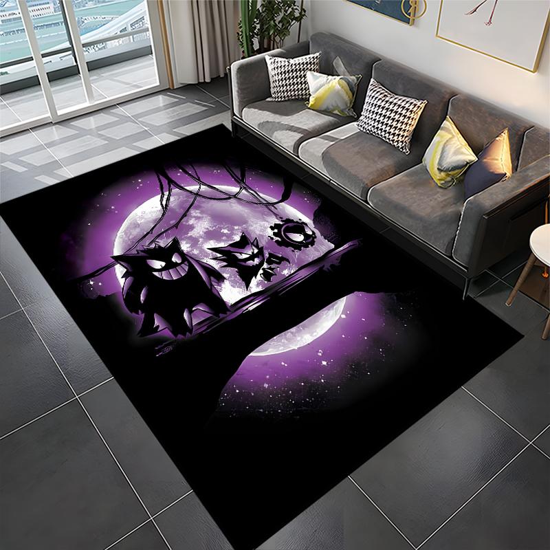Pokemon Full Character Horror Gengar Pattern Carpets Bedroom Play Mat Rug Bedroom Carpet Livingroom Crawl Mat Christmas Gift R