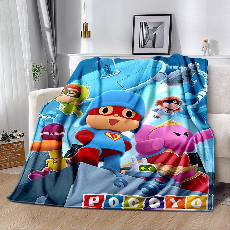 3D Zábavná P-Pocoyo Elly Pato Kreslená Deka, Mäkká Deka na Posteľ Pohovku Piknik Cestovanie Kanceláriu, Darček pre Deti