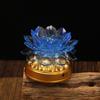 Colorful Lotus Lamp Creative Shape Vibrant Color Battery-Operated Flicker Free Realistic Looking Compact Size LED Buddha Lotus Lamp Desktop Decoration