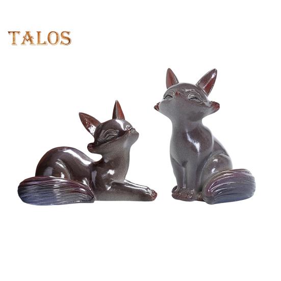 Tea Pet Color Changing Fox Resin Handcrafted Lucky Feng Shui Decoration with Hot Water Good Luck Symbol Teatable Teahouse Ornament