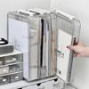 Clear Document Storage Box, Large Capacity for Home & Student Use, Ideal for Test Papers, Desktop Organization