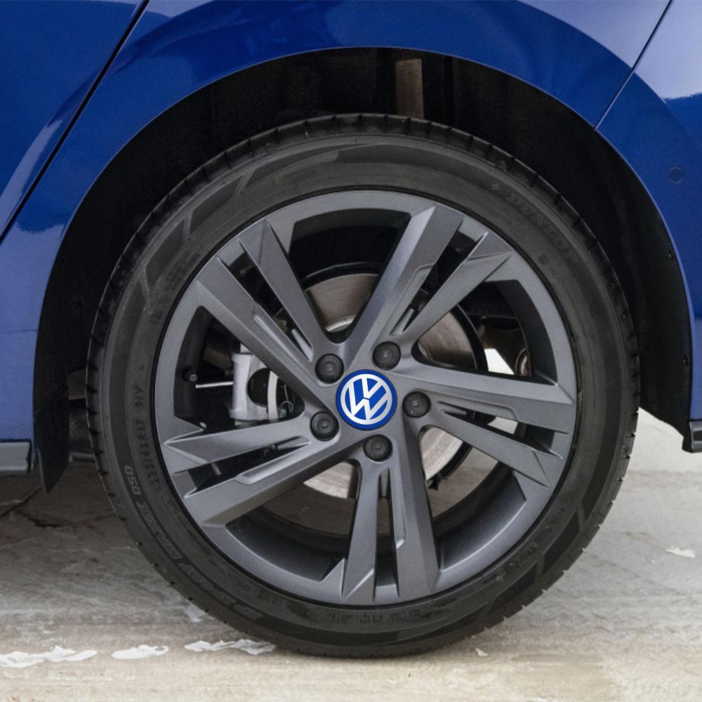 TCFJN1 4Pcs 70/80/90/100/120mm Car Wheel Center Cover Tire Hub Caps Sticker For Volkswagen Vw Tiguan Jetta Mk6 Beetle Polo Touran Golf