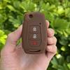 Custodia protettiva ZAD in Silicone a Flip per Chiave Auto Portachiavi per Ssangyong 2015 2016 Tivoli Rexton Korando C Chiave con Telecomando a 3 Pulsanti