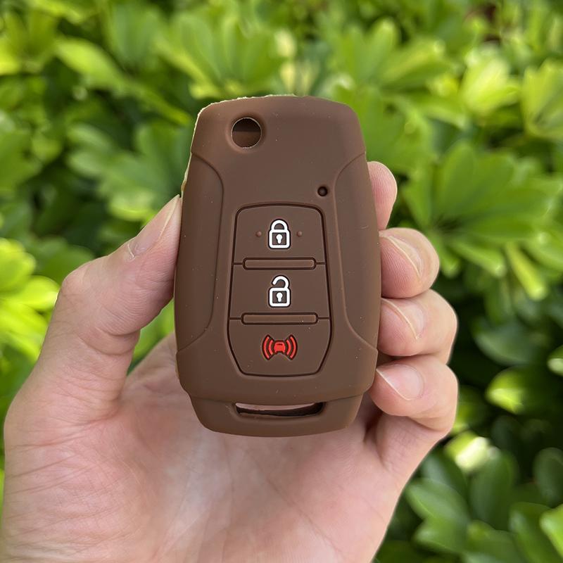 Custodia protettiva ZAD in Silicone a Flip per Chiave Auto Portachiavi per Ssangyong 2015 2016 Tivoli Rexton Korando C Chiave con Telecomando a 3 Pulsanti