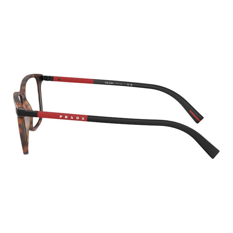 Prada Red Line Stripe Design Injection Square Optical Glasses Men's Tortoiseshell Tortoiseshell color 54 basic packaging-glasses case + packaging box