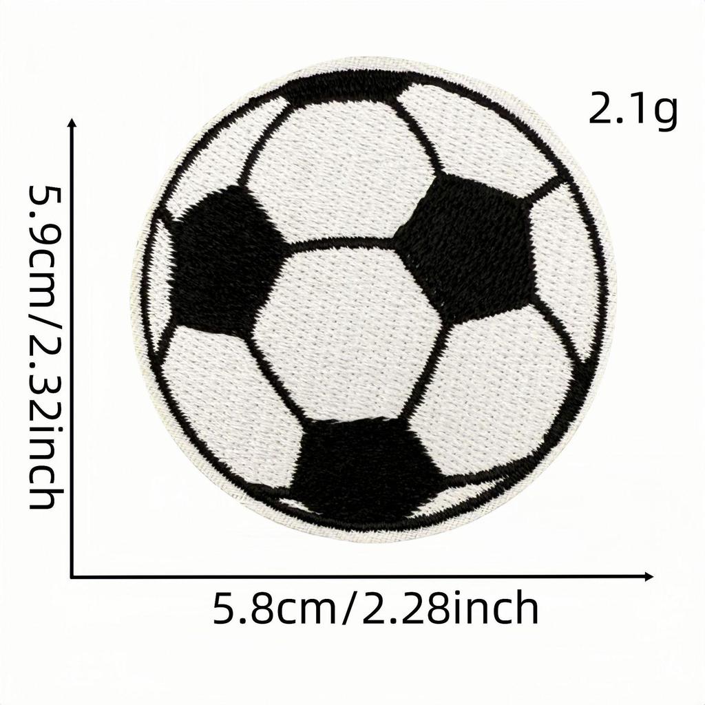 Buntes Cartoon-Fußball-Stick-Aufbügel-Patch-Abzeichen für Kleidung