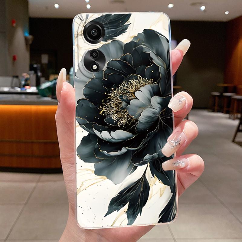 Case For OPPO A78 4G 5G A98 F23 A1X Flower Butterfly Phone Cases For Oppo A98 Soft Silicone Capa Transparent TPU Jelly Cover