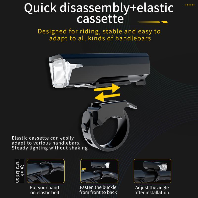 USB Rechargeable LED Bicycle Headlight Waterproof Night Cycling Light for Mountain Road Kids Bike