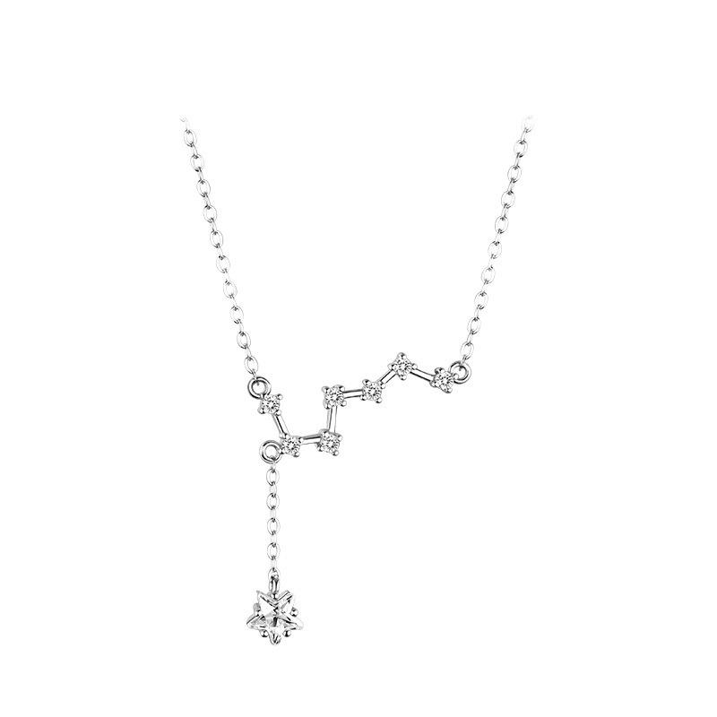 S925 Sterling Silver Big Dipper Necklace for Women - 2024 Light Luxury Clavicle Chain with Niche Design