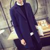 Heren Koreaanse Stijl Slim Fit Middellange Wollen Jas - Herfst/Winter Mode Trench Bovenkleding