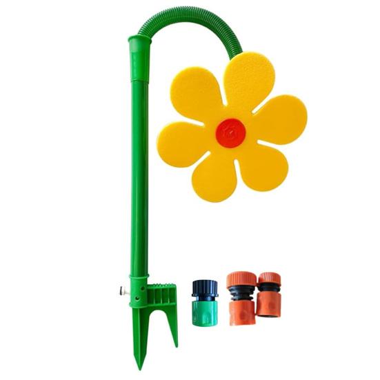 Tanzende Blume Rasensprenger Crazy Daisy Wasser Sprenger 360-Grad Drehender Tanzende Sonnenblume Sprenger für Hof Garten Bewässerung Hunde Kinder Außen