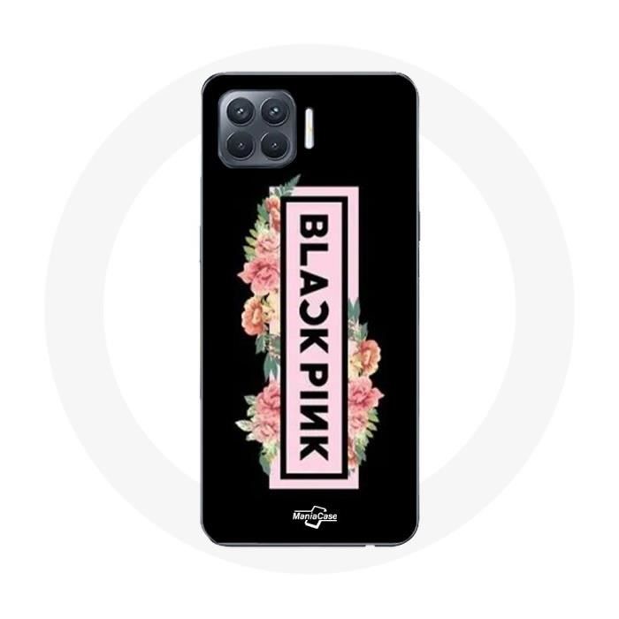 Hülle für Oppo A93 Blackpink K-Pop-Gruppe Logo Schwarz Rosa Schwarzer Hintergrund