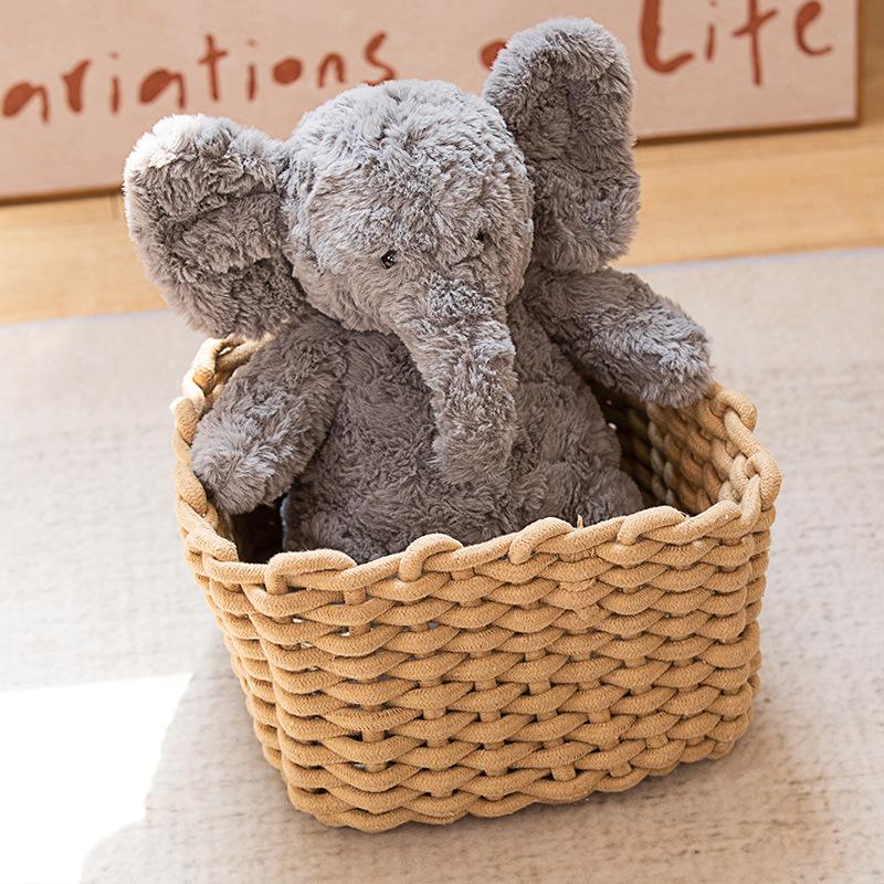 Cute Elephant Plush Toy Soft Stuffed Plushies Home Sofa Throw Pillow Ornament Gifts Ideal For Girls Children Infant Sleeping Animal Dolls