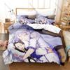 Isekai Anime Re0 Natsuki Subaru Character Print Duvet Cover + 2 Pillowcases Soft Microfiber Teen Room Bedding Anime Home Textile