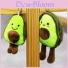 Adorable Cartoon Avocado Plush Toy Keychain Soft Crystal Velvet Stuffed Doll