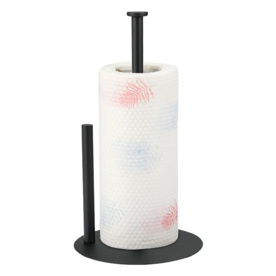 Vertical Tissue Holder Paper Towel Stand with Anti-Slip Weighted Base Kitchen Countertop