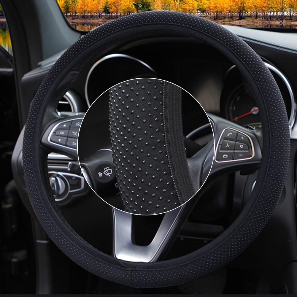 38cm Dekoracja Samochodowa Pokrowiec na Kierownicę Osłona Wnętrza Wymiana Uniwersalny Dzianina Car-styling Antypoślizgowe pokrowce