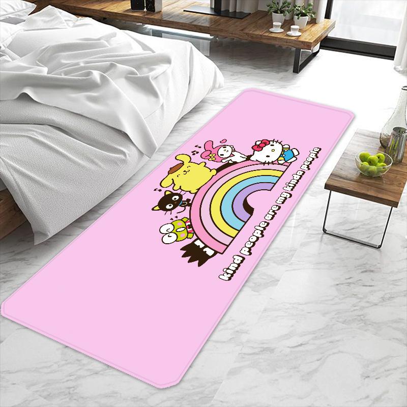 Cute cartoon Hello Kitty Sanrio Door Mat Entrance Non-slip Washable Kitchen Carpet Living Room Hallway Rugs Bathroom Bath