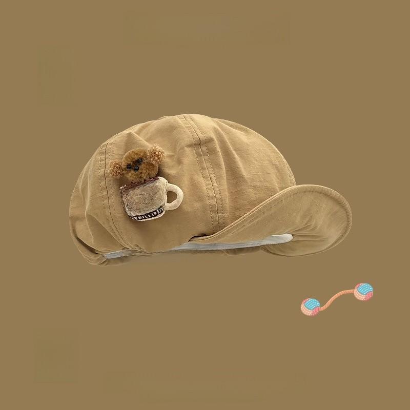 Cartoon Dog Spring Cotton Beret Hat For Women Casual Sun Hat Gift For Teens