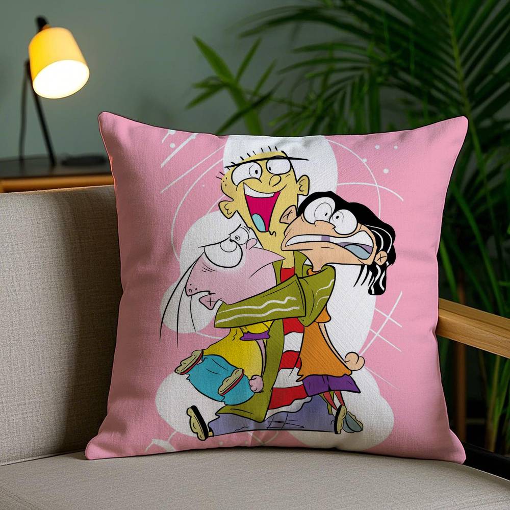 E-Ed Edd N Eddy Kissenbezug Zuhause Wohnheim Stuhllehne Kurzer Plüsch Doppelseitiger Druck Büro Nickerchen Kissenbezug