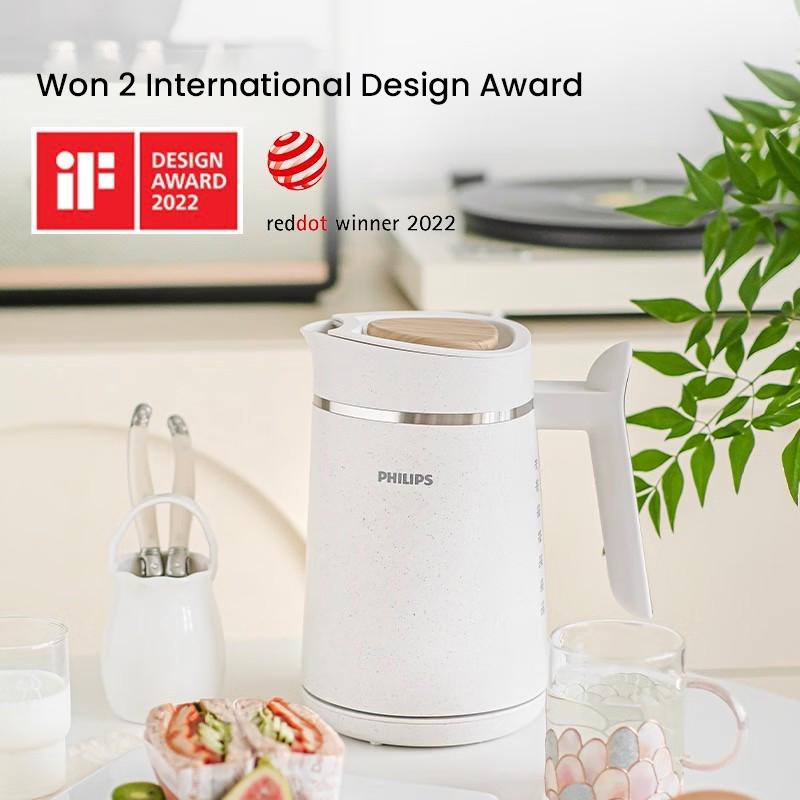 Philips HD9365/10 Electric Kettle 100% Recyclable Plant-based Biomaterial PP Shell, Made from Funflower Oil, Environment-friendly