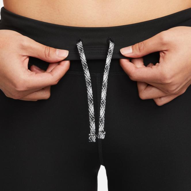 Nike Solid Color Mid-Rise Running Training Leggings Women leggings Black DM7576-010