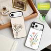 Nordic Simple Wall Art Vintage Flowers Phone Case For iPhone17,16,15,14,13,12,11 Plus,For Magnetic Wireless Charge Cover