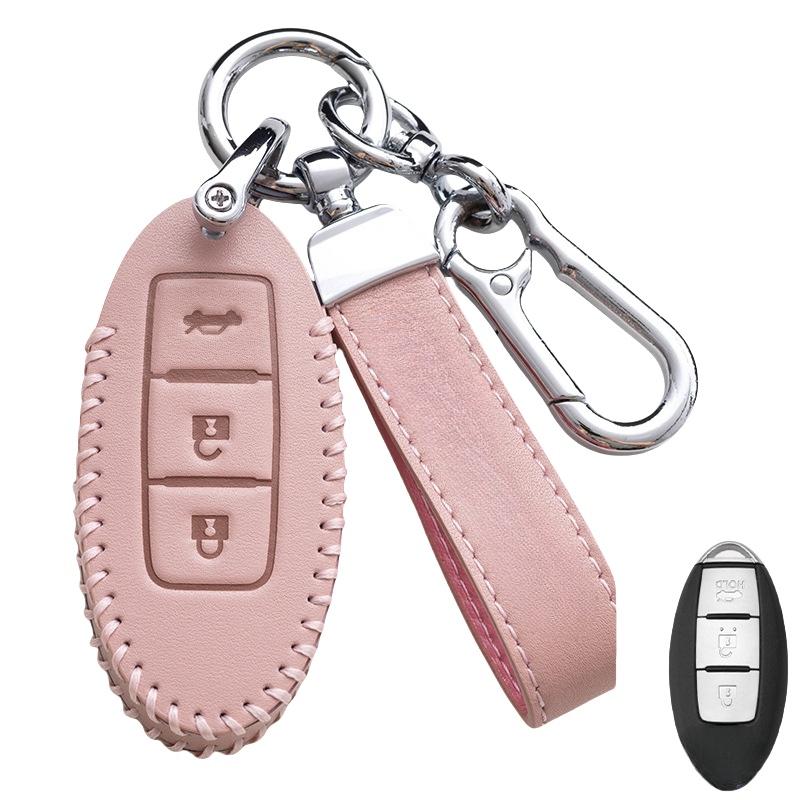 Oli Leather Car Remote Key Case Cover Shell priekš Nissan Qashqai X-Trail T32 T31 Juke J10 J11 Kicks Tiida Pathfinder Note for Infiniti
