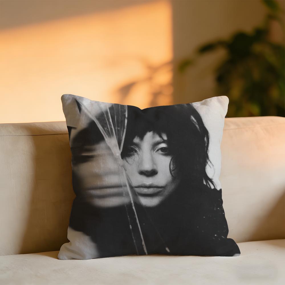 Lady Gaga Cushion Cover Cozy Velvet Throw PillowSoft Warm Cushion For Sofa Bed