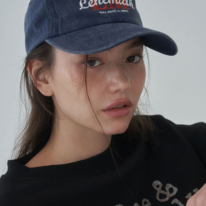 LEHEMIAH Vintage Lettering Cap [Navy]