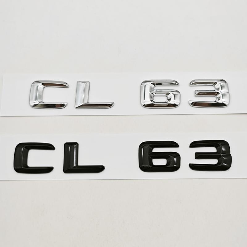 3D ABS Car Letters Sticker Logo CL 63 Badge Rear Trunk Emblem For Mercedes Benz AMG CL63 C215 C216 Tail Marking Accessories ML3
