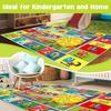 ABC Alphabet Spielteppich für Kinder, Lern-Bodenmatte mit Zahlen und Tieren, Teppich zum Lernen für Kleinkinder und Vorschulkinder