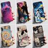 Hülle für LG K22 Weiche Hülle LMK200Z LMK200E LMK200B LM-K200 Ästhetisch Niedliche Katze Cartoon Handy-Rückseite Stoßfest Schwarzer Stoßfänger