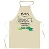 Tablier de cuisine - Biologiste Merci Inoubliable - Coton résistant - Impression en France - Liens réglables