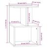 Nightstands 2 Pcs Grey Sonoma 35 X 35 X 55 Cm Particleboard
