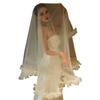 Wedding Veil Ruffled Stylish Falbala Long Veil Bride Hair Accessoies White