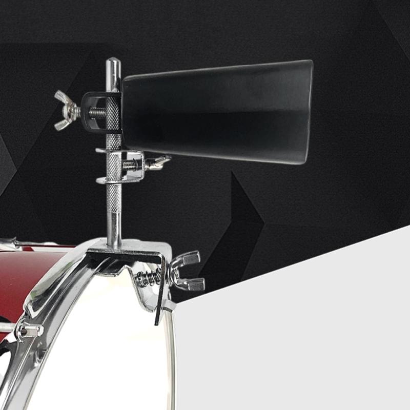 Op de Trommelrand Gemonteerde Koeienbelhouder Clip Metalen Koeienbel Klem Percussie Trommel Accessoire Een Koeienbel Omhoog of Omlaag Verstellen