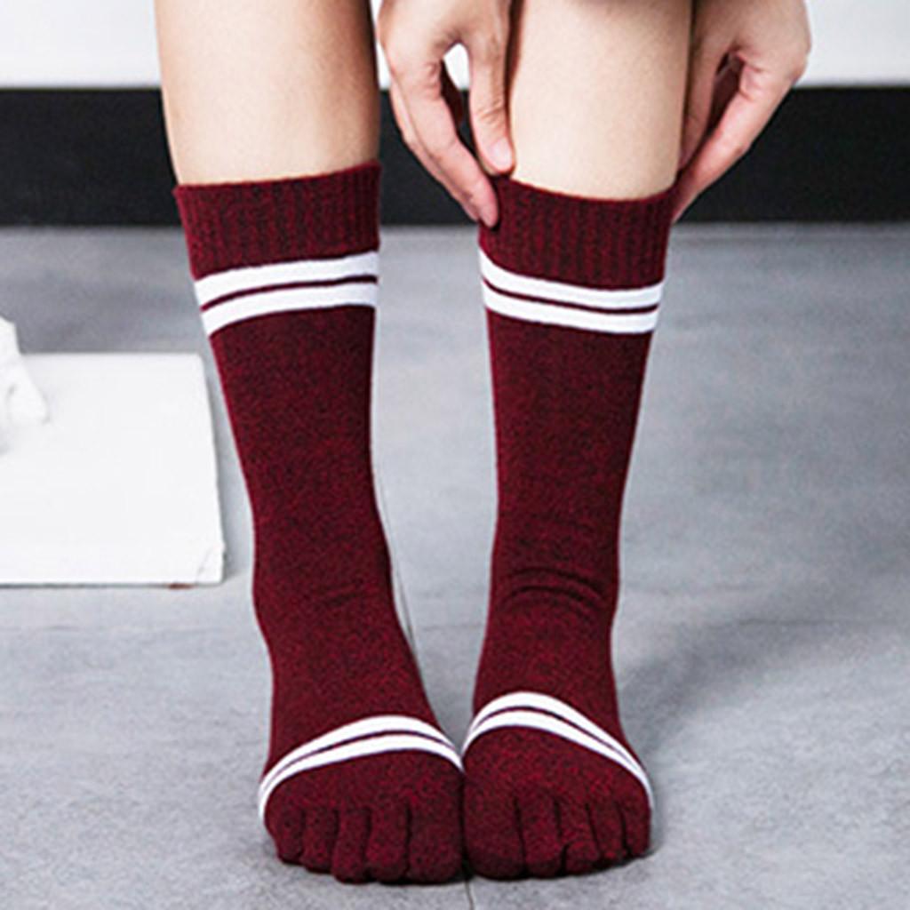 Women Print Multicolor Toe Socks Five Finger Socks Warmer
