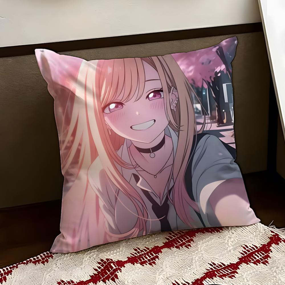 Anime DDressUp DDarling Cushion Cover Reversible Soft Durable Pillow Cover Home Car MultiScene Use for Daily Comfort