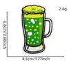 Saint Patrick's Four-Leaf Clover Cartoon Embroidered Patch - Clothing Accessory with Adhesive.