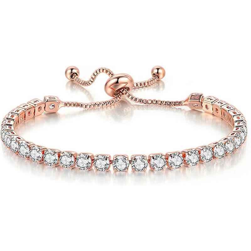 Damarmband med högkvalitativa zirkonkristaller - Elegant modeaccessoar