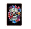 Skeleton Skull Tin Signs Mexican Festival Day of The Dead Tin Sign Vintage Metal Painting Poster Bar Man Cave Wall Plaques Decor
