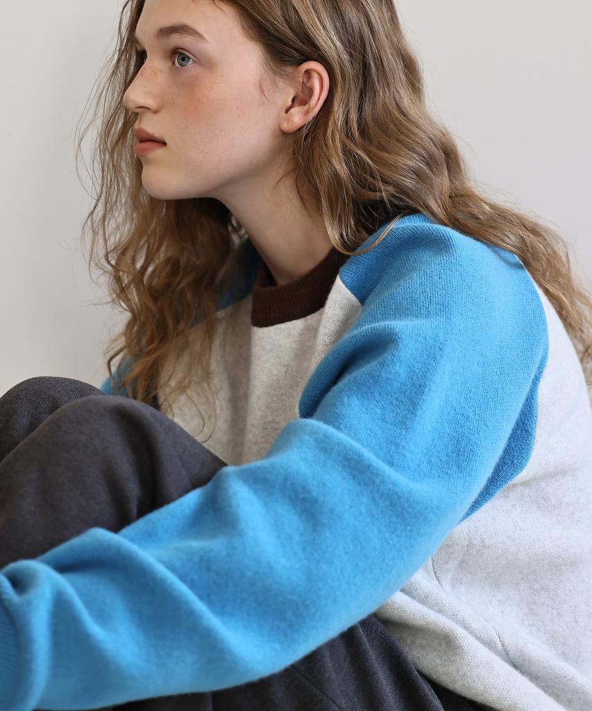 ANDNEEDS Clay Raglan Knit (Blue)