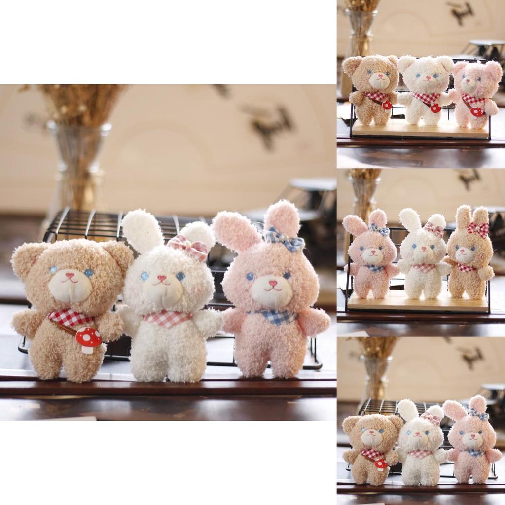 Adorable Plush Bear Keychain Soft Toy Cute Rabbit Backpack Pendant Wholesale