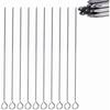 BBQ Skewers Stainless Steel Grill Kebab Skewer 29.5cm Long Reusable Metal Barbecue Skewers (Pack of 10)